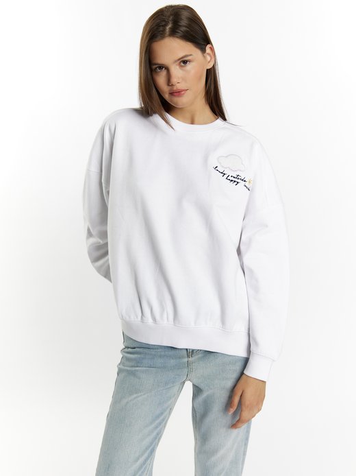 Damen Sweatshirt mit Rundhalsausschnitt
