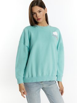 Damen Sweatshirt mit Rundhalsausschnitt