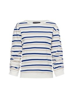Artikelbild Damen Sweatshirt von Franco Callegari in weiß blau gestreift