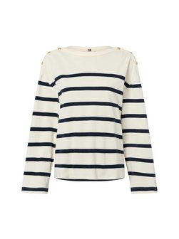 Artikelbild Damen Sweatshirt von Tommy Hilfiger in ecru marine gestreift