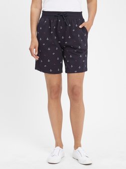 Artikelbild Damen Sweatshorts von Franco Callegari in marine weiß gemustert
