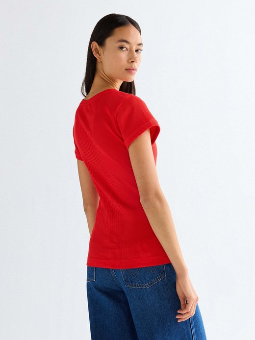 Damen T-Shirt - Capped Rib