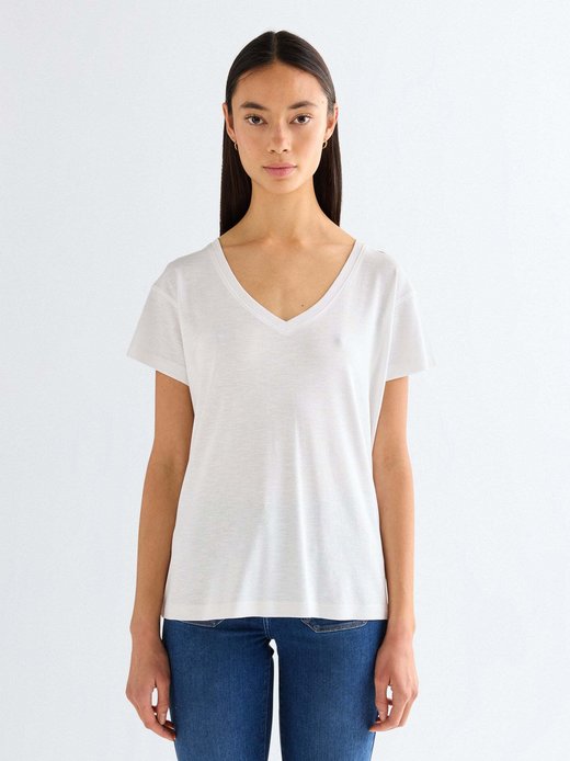 Damen T-Shirt - Easy V Neck