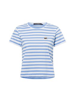 Artikelbild Damen T-Shirt - Ikon Stripe von KARL LAGERFELD in blau weiß gestreift