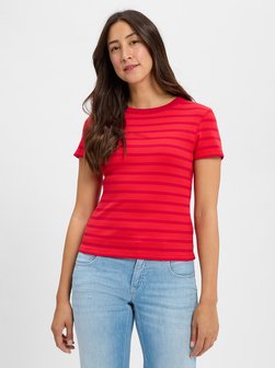 Artikelbild Damen T-Shirt - Koale von Drykorn in rot himbeer gestreift