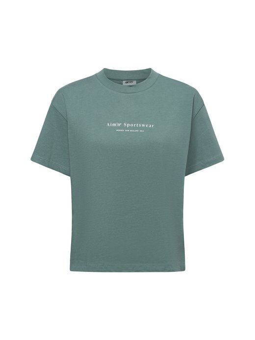 Damen T-Shirt - Sage Serif Boxy T-Shirt