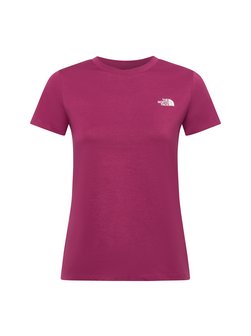 Artikelbild Damen T-Shirt - Simple Dome Slim von The North Face in himbeer weiß uni