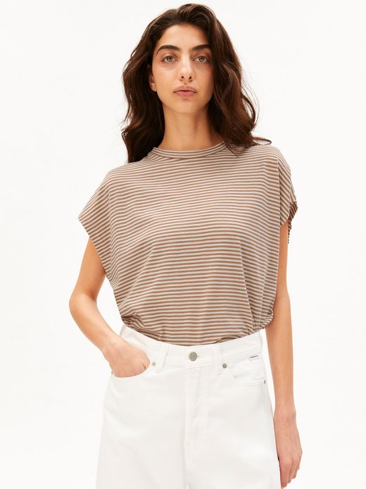 Damen T-Shirt - Slub Jersey Stripe