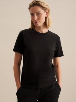 Artikelbild Damen T-Shirt - Uni von Seidensticker in schwarz uni