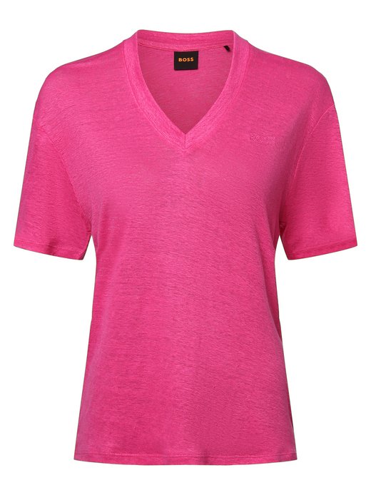 Damen T-Shirt aus Leinen-Mix - C_Ela