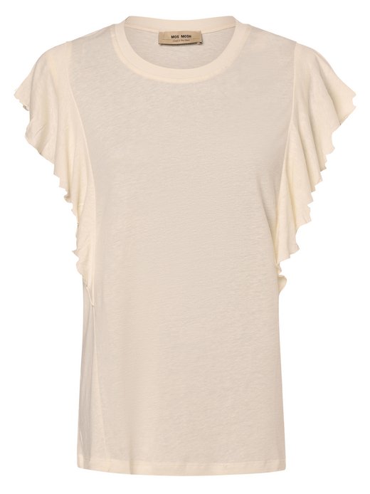 Damen T-Shirt mit Leinen-Anteil - MMChio