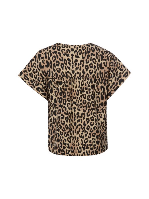 Damen T-Shirt mit Leinen-Anteil - VIPrisilla