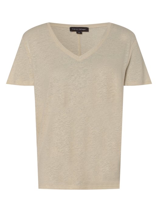 Damen T-Shirt mit Leinen-Anteil