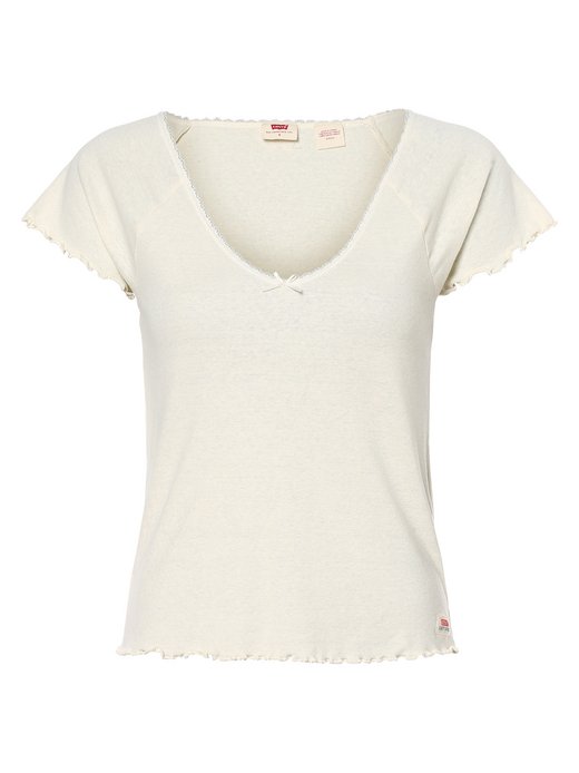 Damen T-Shirt mit Leinen-Anteil