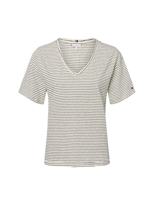 Damen T-Shirt mit Leinenanteil