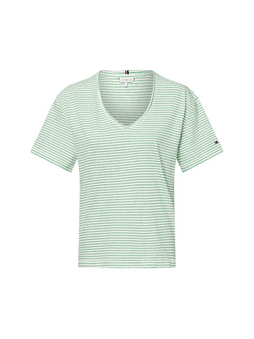 Damen T-Shirt mit Leinenanteil