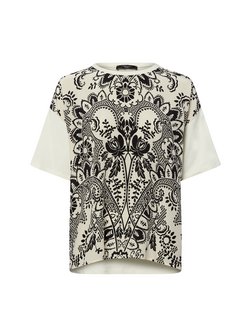 Artikelbild Damen T-Shirt mit Seidenanteil - Pampas von Weekend Max Mara in beige schwarz gemustert