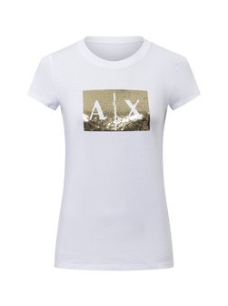 Artikelbild Damen T-Shirt von Armani Exchange in weiß gold uni