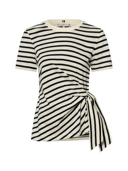 Artikelbild Damen T-Shirt von Tommy Hilfiger in ecru marine gestreift