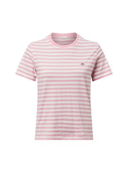 Artikelbild Damen T-Shirt von Gant in rosa weiß gestreift