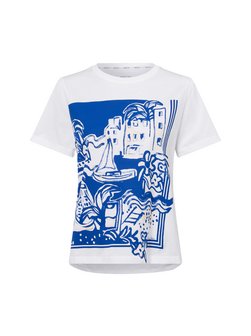 Artikelbild Damen T-Shirt von Marc Cain Collections in weiß blau bedruckt