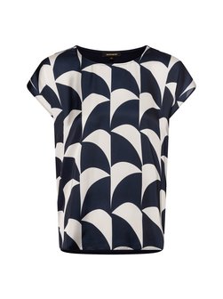 Artikelbild Damen T-Shirt von More & More in marine weiß gemustert