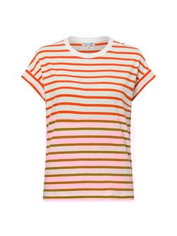 Artikelbild Damen T-Shirt von Marie Lund in ecru orange gestreift