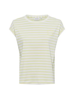 Artikelbild Damen T-Shirt von comma casual identity in limone weiß gestreift