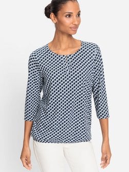 Artikelbild Damen T-Shirt von Olsen in blau bedruckt