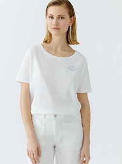 Artikelbild Damen T-Shirt von Oui in weiß bedruckt