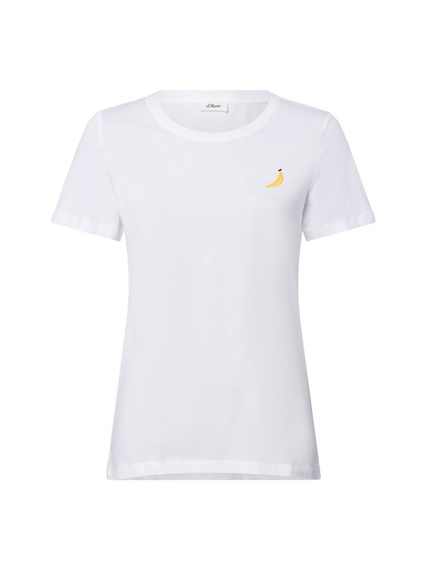 S.Oliver Damen T-Shirt – Lässiges Shirt Mit Knoten-Details An Den Ärmeln, Rundhalsausschnitt