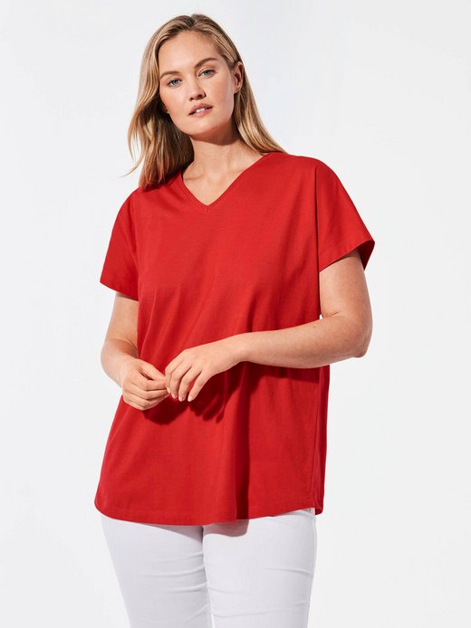 Damen T-Shirts uni - Kurzgöße