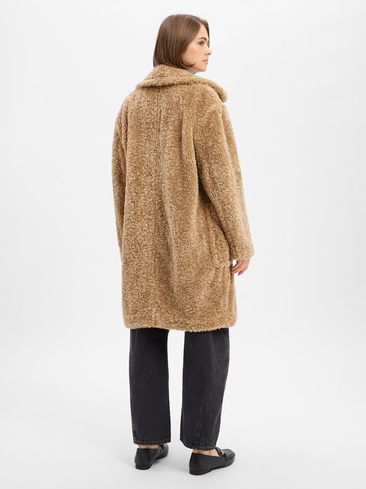 Damen Teddyfell-Mantel - Catedy
