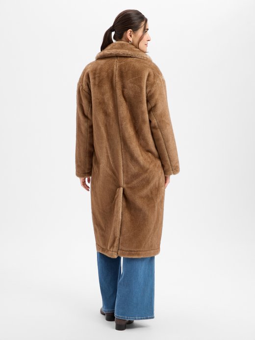 Damen Teddyfell-Mantel