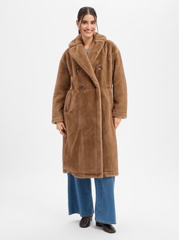 Damen Teddyfell-Mantel