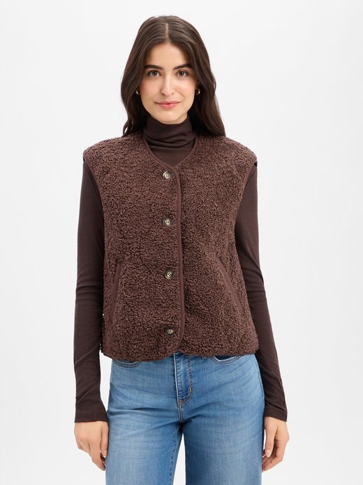 Damen Teddyfell-Weste - ONLInes
