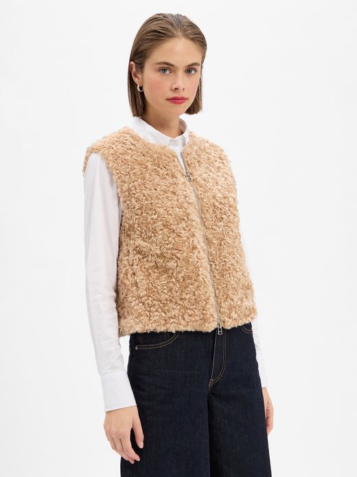 Damen Teddyfell-Weste - Wahida