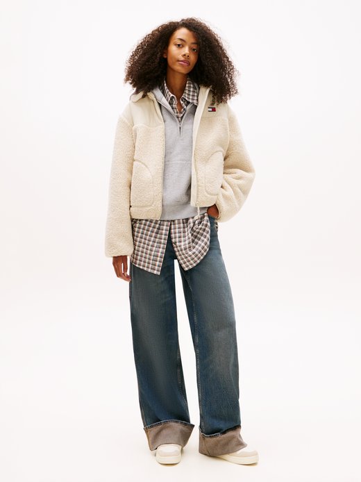 Damen Teddyfelljacke