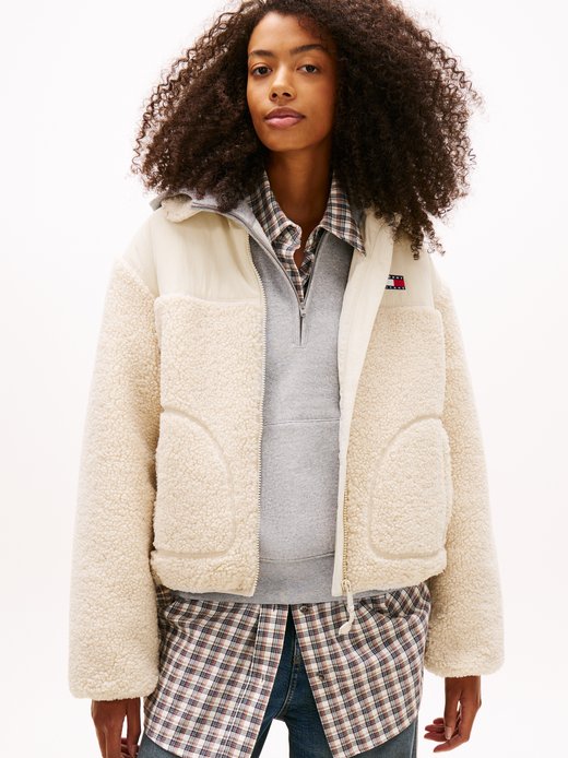 Damen Teddyfelljacke
