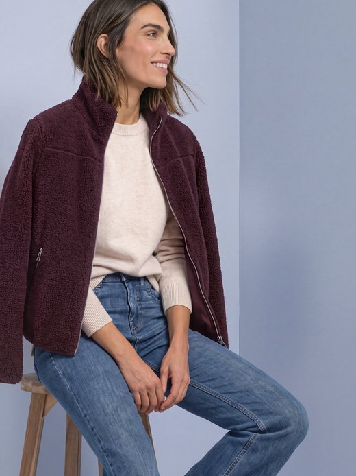 Damen Teddyfelljacke