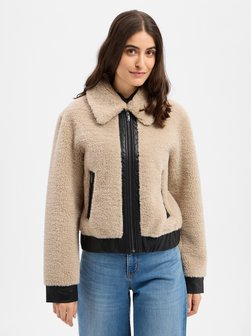 Damen Teddyfelljacke
