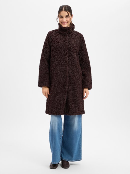 Damen Teddyfellmantel