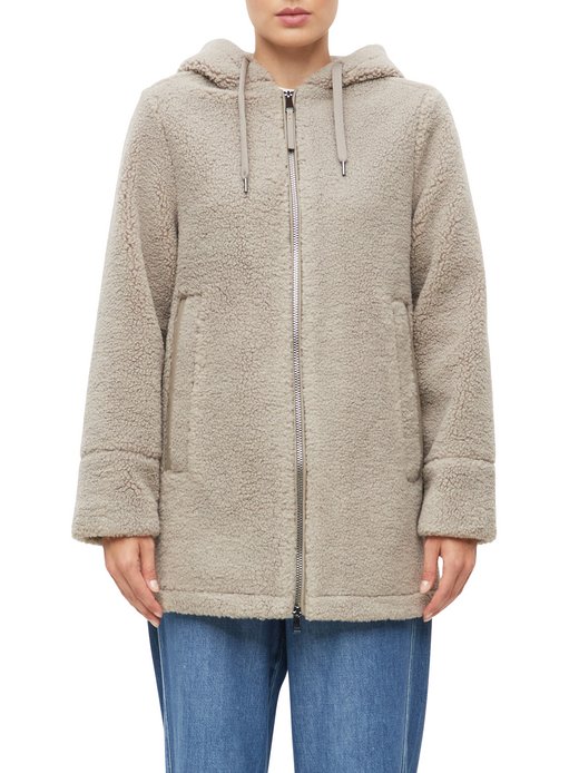 Damen Teddymantel