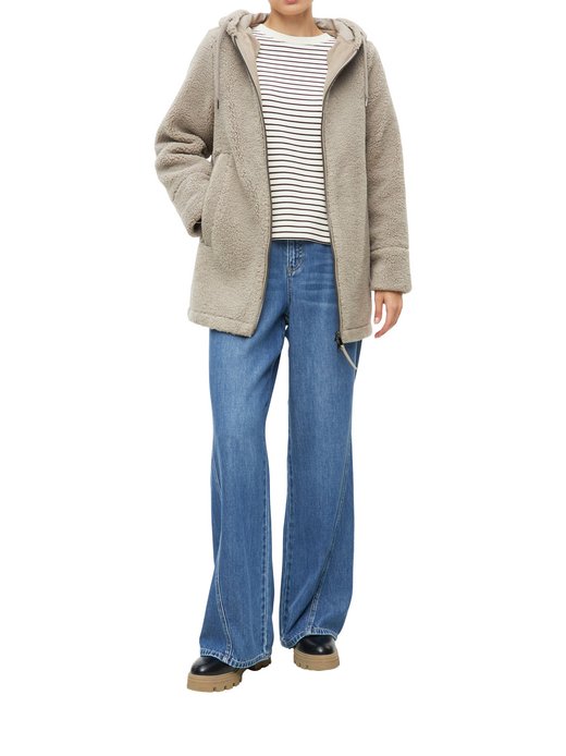 Damen Teddymantel