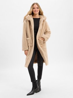 Damen Teddymantel