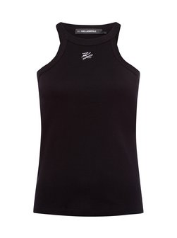 Artikelbild Damen Top - Autograph Tank von KARL LAGERFELD in schwarz uni