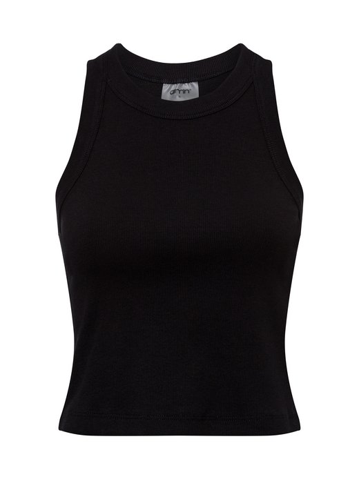 Damen Top - Black Ease Ribbed Tank Top