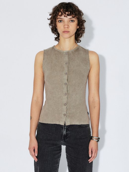 Damen Top – DRDENIMLILJA Rib