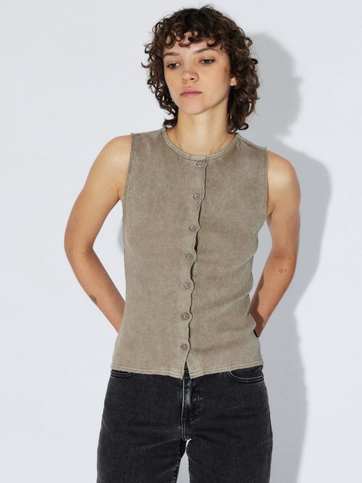 Damen Top – DRDENIMLILJA Rib
