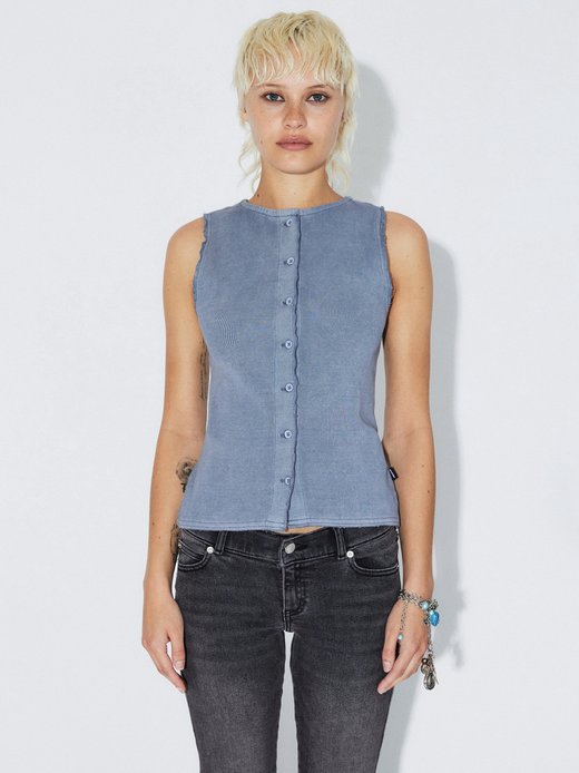 Damen Top – DRDENIMLILJA Rib